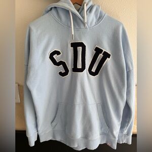Superdry Light Blue Hoodie Alicia Boyfriend Hoodie Sz.6